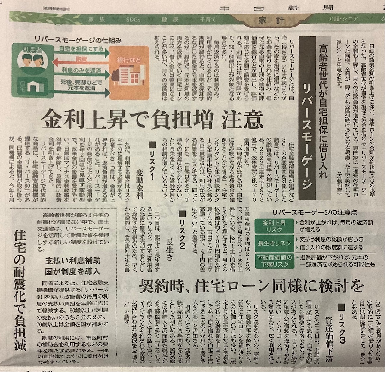 リバースモーゲージとは？高齢者の住まいとお金の選択肢