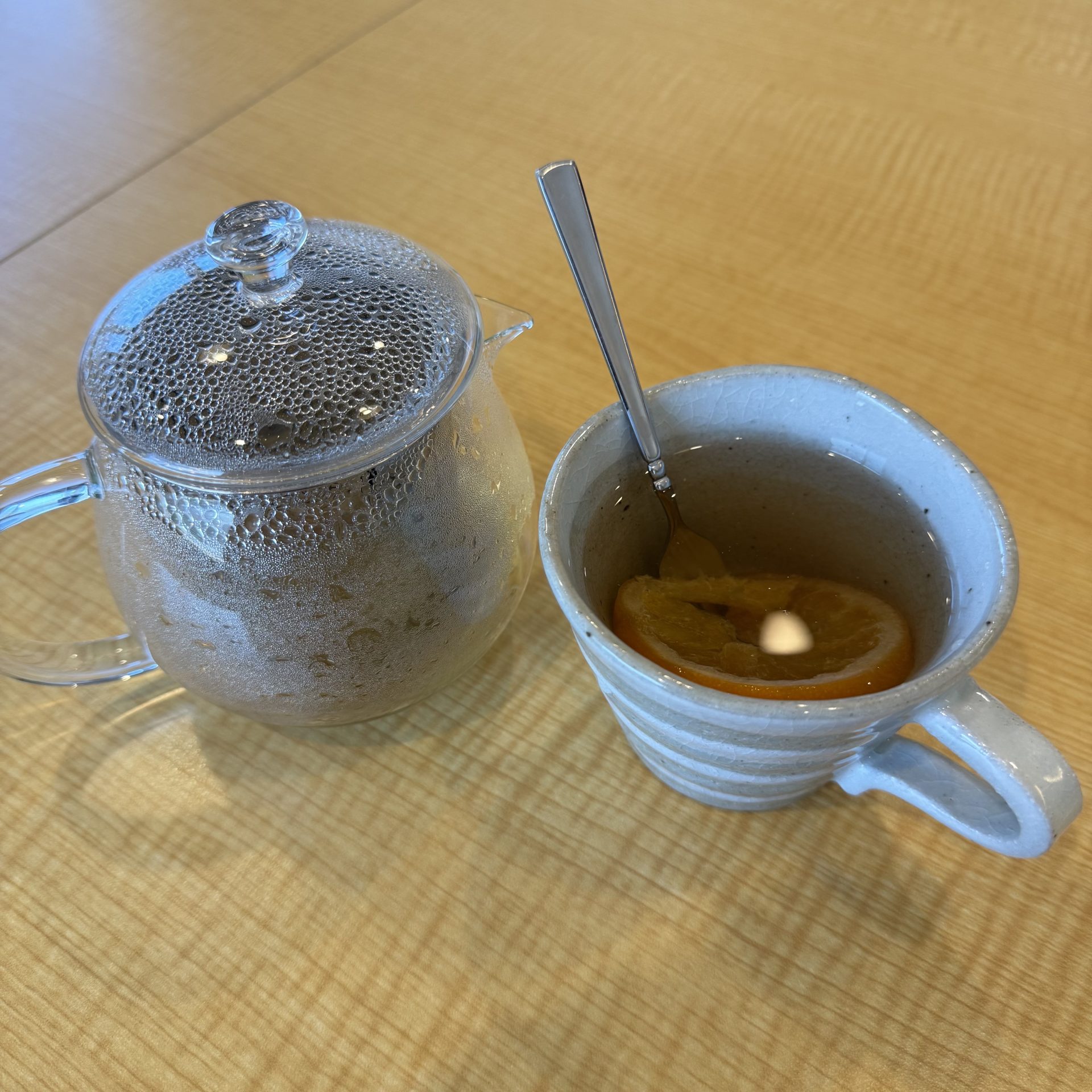 社長とハーブティーミーティング☕?