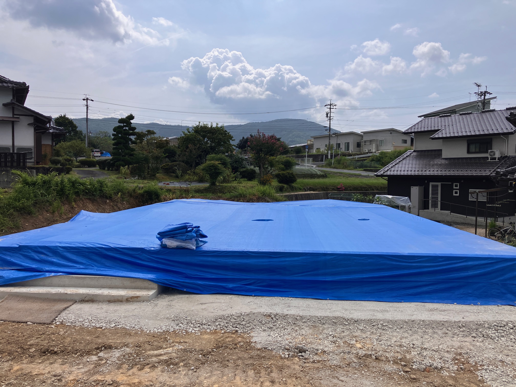 中津川市下野で建前準備が整いました