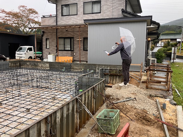 中津川市で行ったN様邸の基礎配筋検査｜住宅基礎づくりの大切な工程