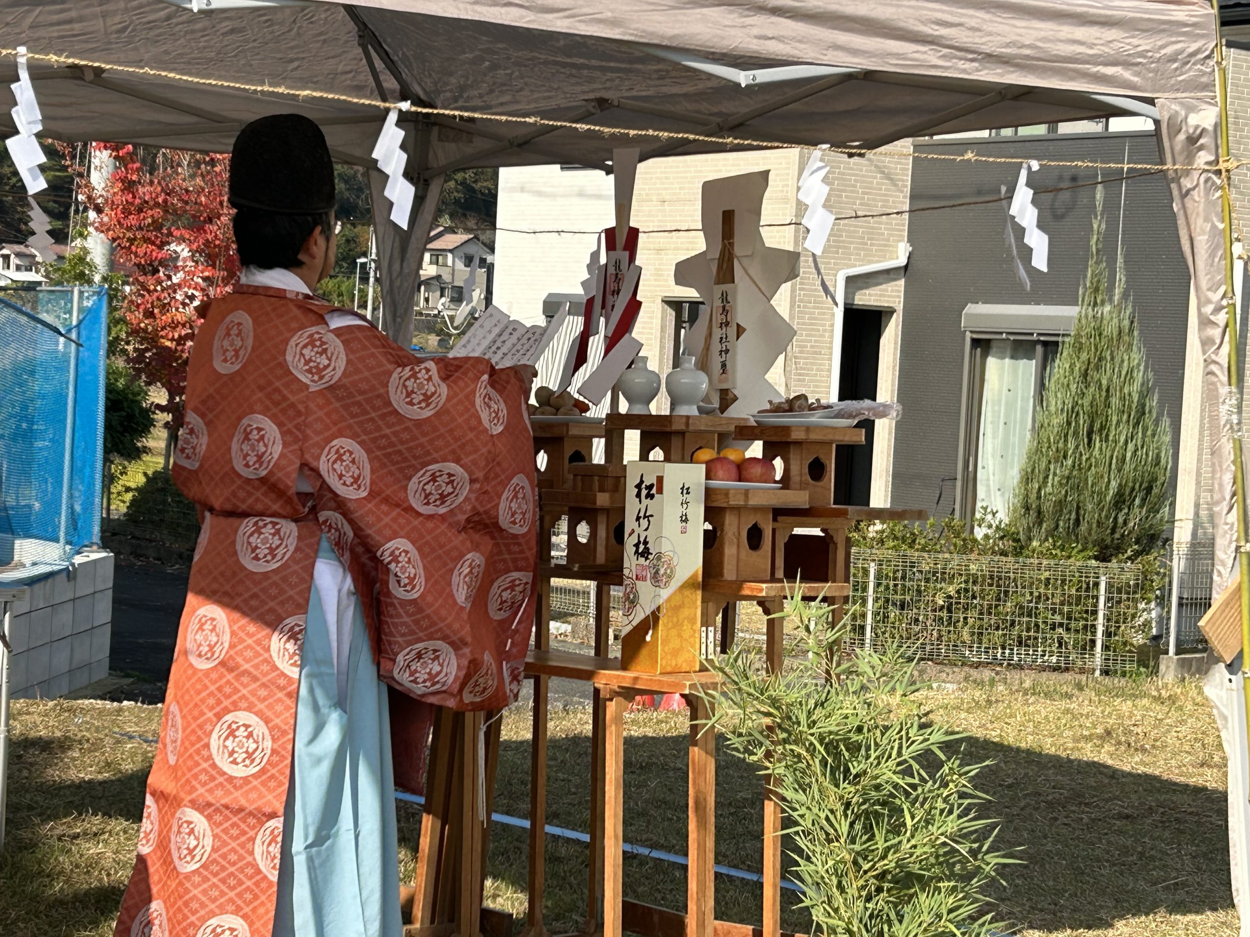 恵那市大井町にて地鎮祭