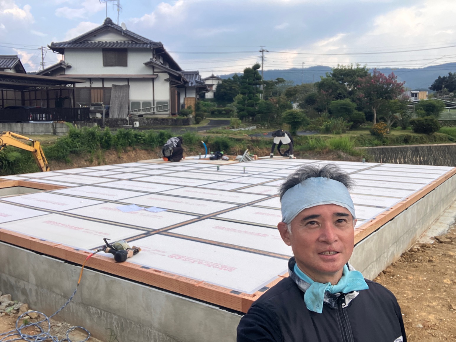 中津川市下野にて気密作業を行いました
